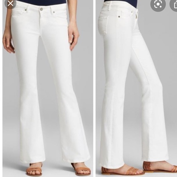 Paige Lauren Cayon low rise White bootcut Jeans - Picture 9 of 9